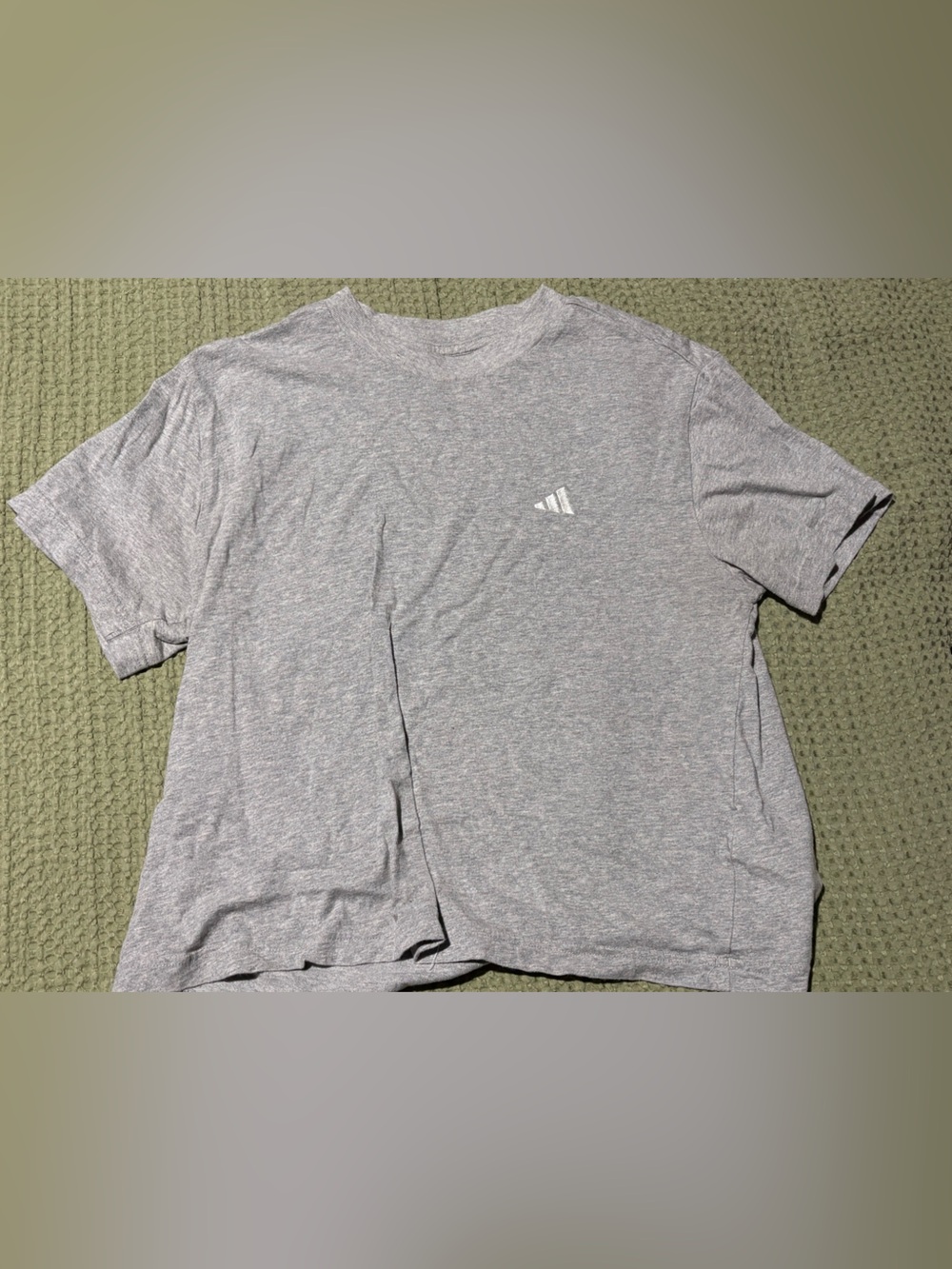 adidas Light Gray Heather Short Sleeve Logo Tee